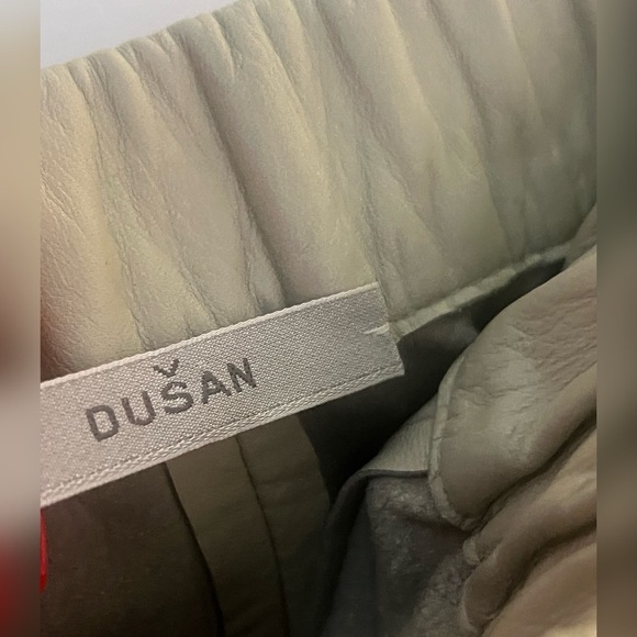 Dusan Leather Lambskin Trousers - Celadon Size XS $2099 LIKE NEW - Picture 3 of 4